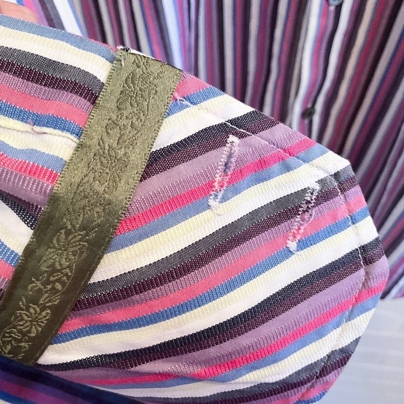 Ted Baker London Men’s Button Down Shirt Stripes Long Sleeve Purple Pink Sz 15.5 - Picture 8 of 15